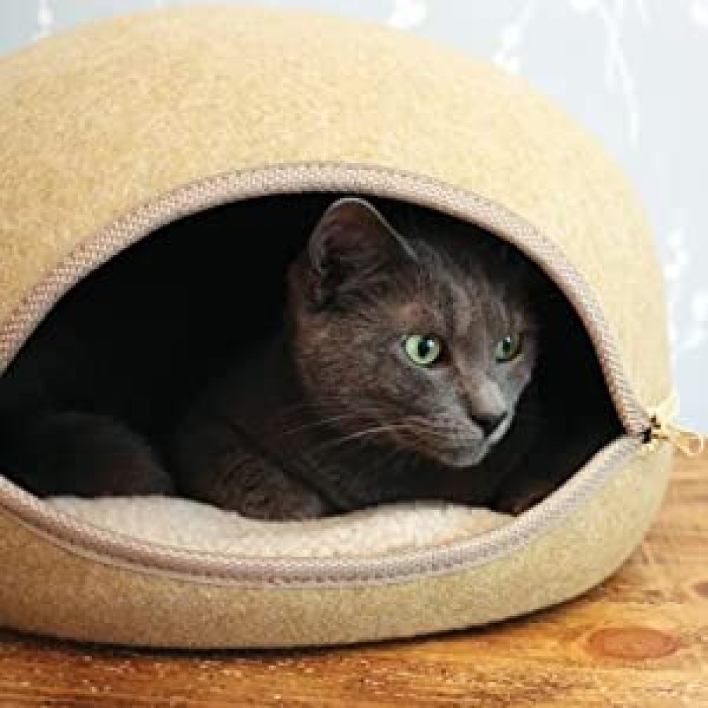 Κρεβάτι - Φωλιά Γάτας με Φερμουάρ Γκρι