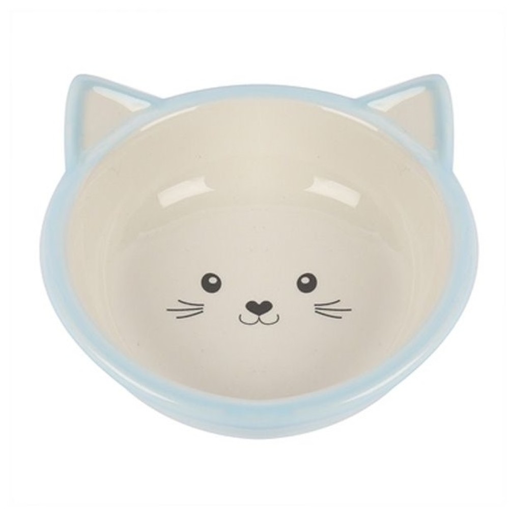 Happypet Kitten Κεραμικό Μπολ Γάτας Φαγητού & Νερού Μπλε 200ml