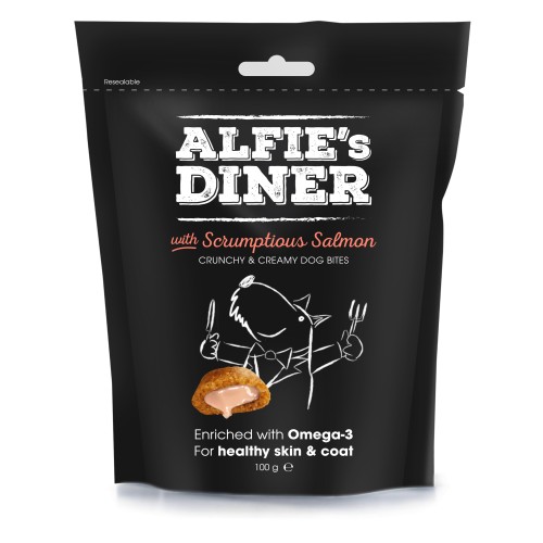 Λιχουδιές Σκύλου Alfie's Diner με Τρυφερό Σολωμό 100g