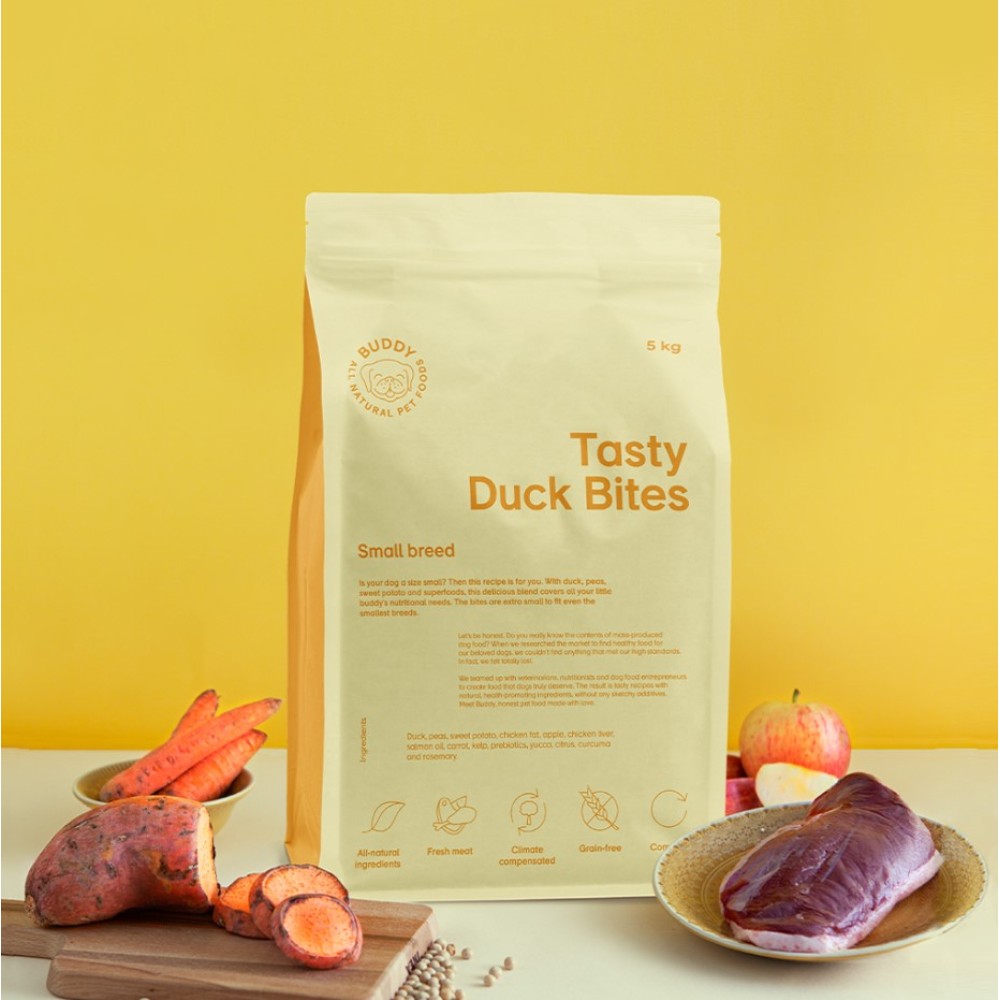 Buddy Pet Food Tasty Duck Bites For Small Dogs