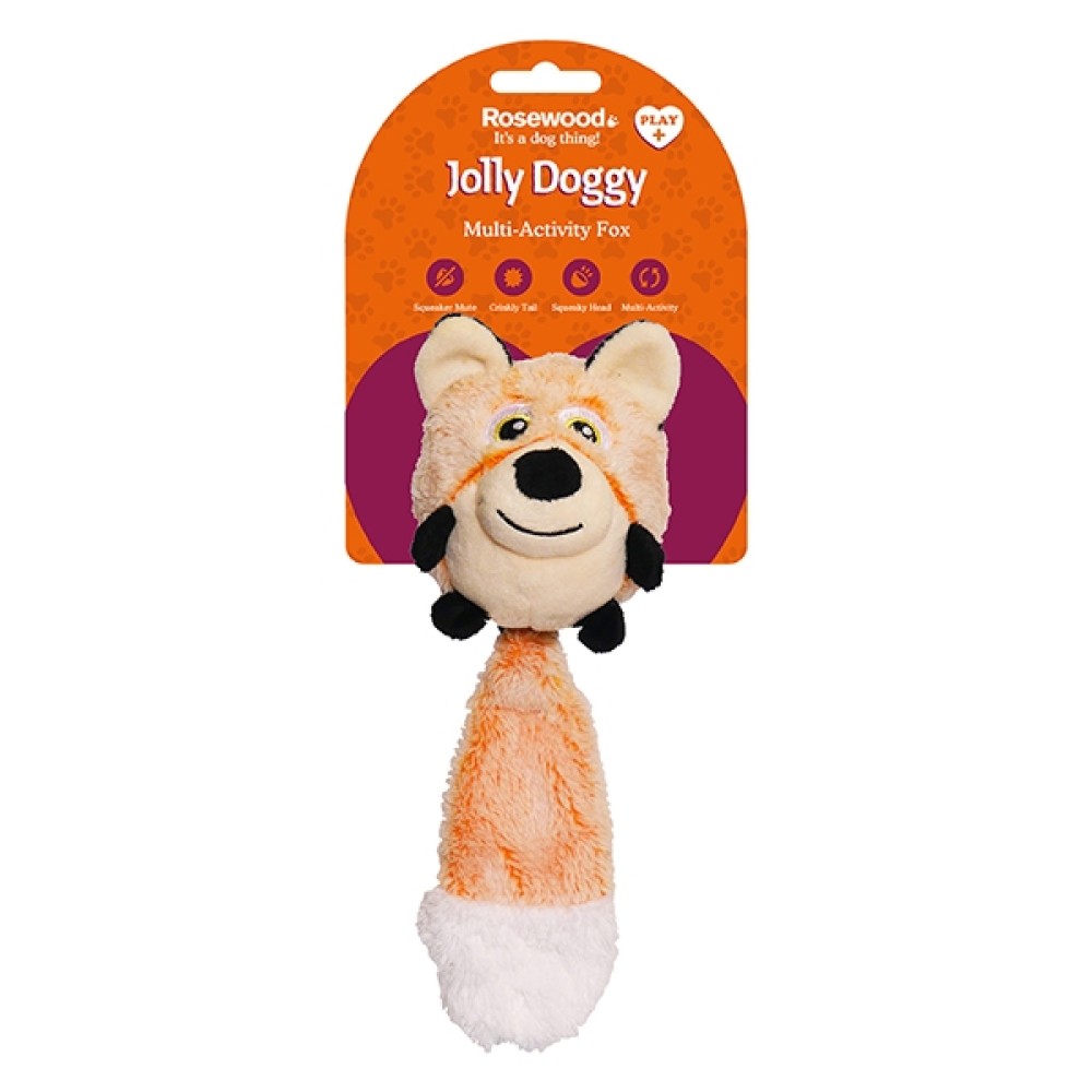 Παιχνίδι Σκύλου Jolly Doggy Play Multi Activity Squeak Switch Fox