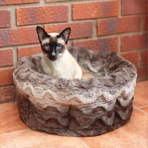 Κρεβάτι Κατοικίδιου Snuggle Grey Donut Bed για Μικρόσωμους Σκύλους και Γάτες 40cm