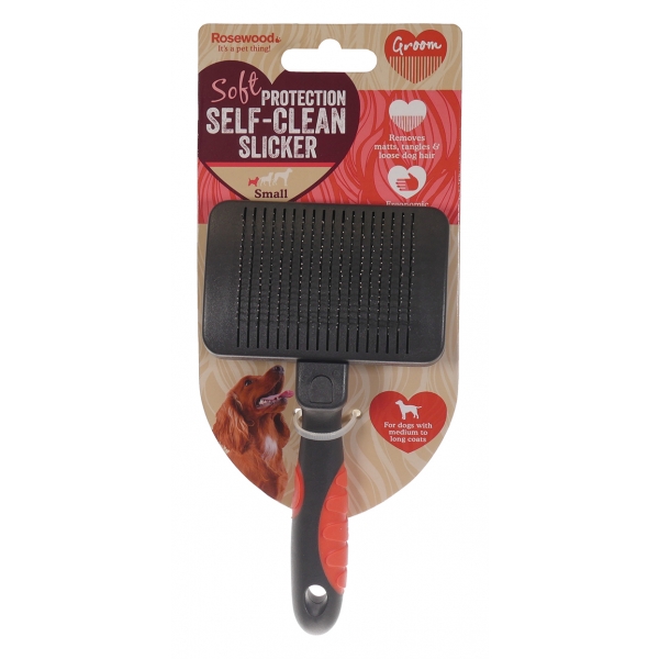 Βούρτσα Κατοικίδιου για Μεσαίο και Μακρύ Τρίχωμα Self-Cleaning Slicker Brush
