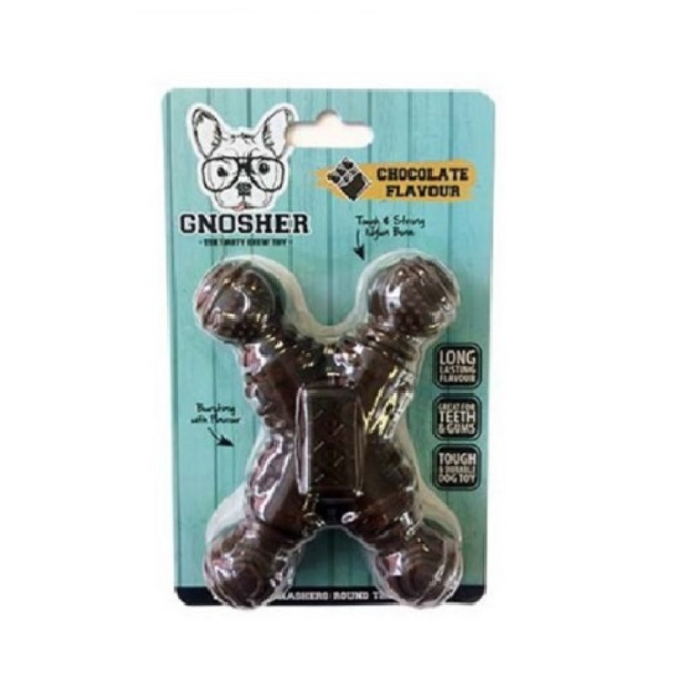 Ανθεκτικό Παιχνίδι Σκύλου για την Στοματική Υγιεινή Gnosher με Άρωμα Σοκολάτας