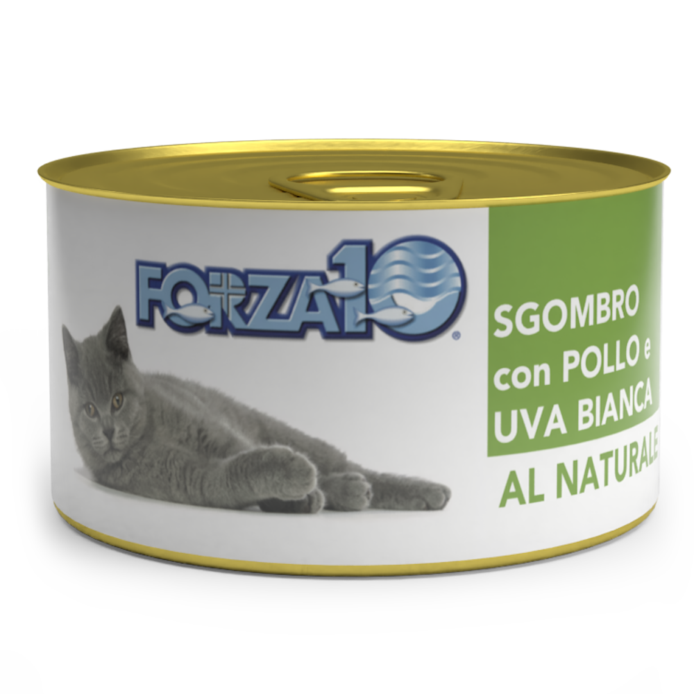 Forza10 Al Natural Κονσέρβα Γάτας Σκουμπρί - Κοτόπουλο - Σταφύλι 75gr
