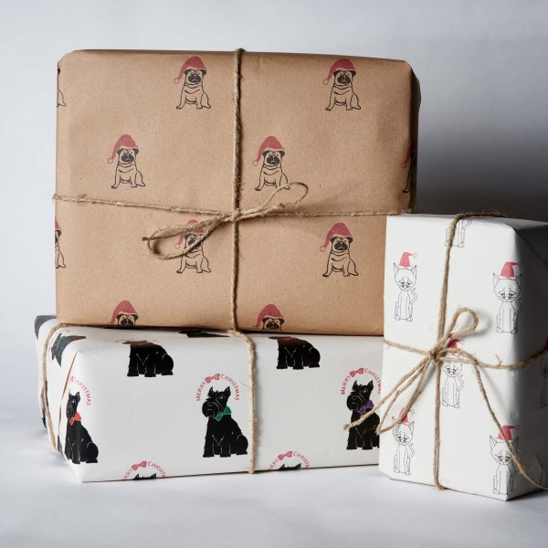 Festive Reindeer Dog Gift Box