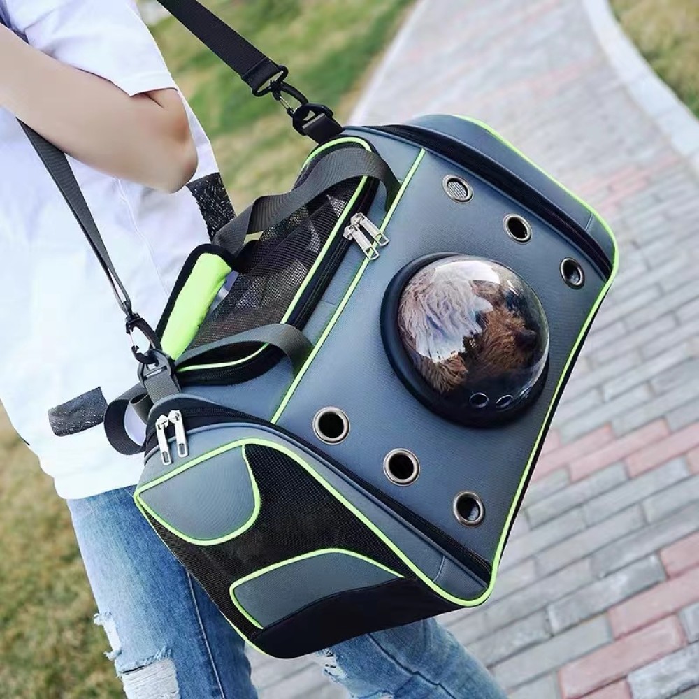 Τσάντα Ώμου Μεταφοράς Κατοικίδιου Space Capsule Lime