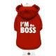 Κόκκινο Φούτερ για Σκύλους I'm the Boss