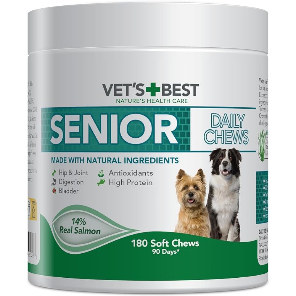 Vet's Best Συμπλήρωμα Διατροφής Πολυβιταμίνες για Ηλικιωμένους Σκύλους 180tbs
