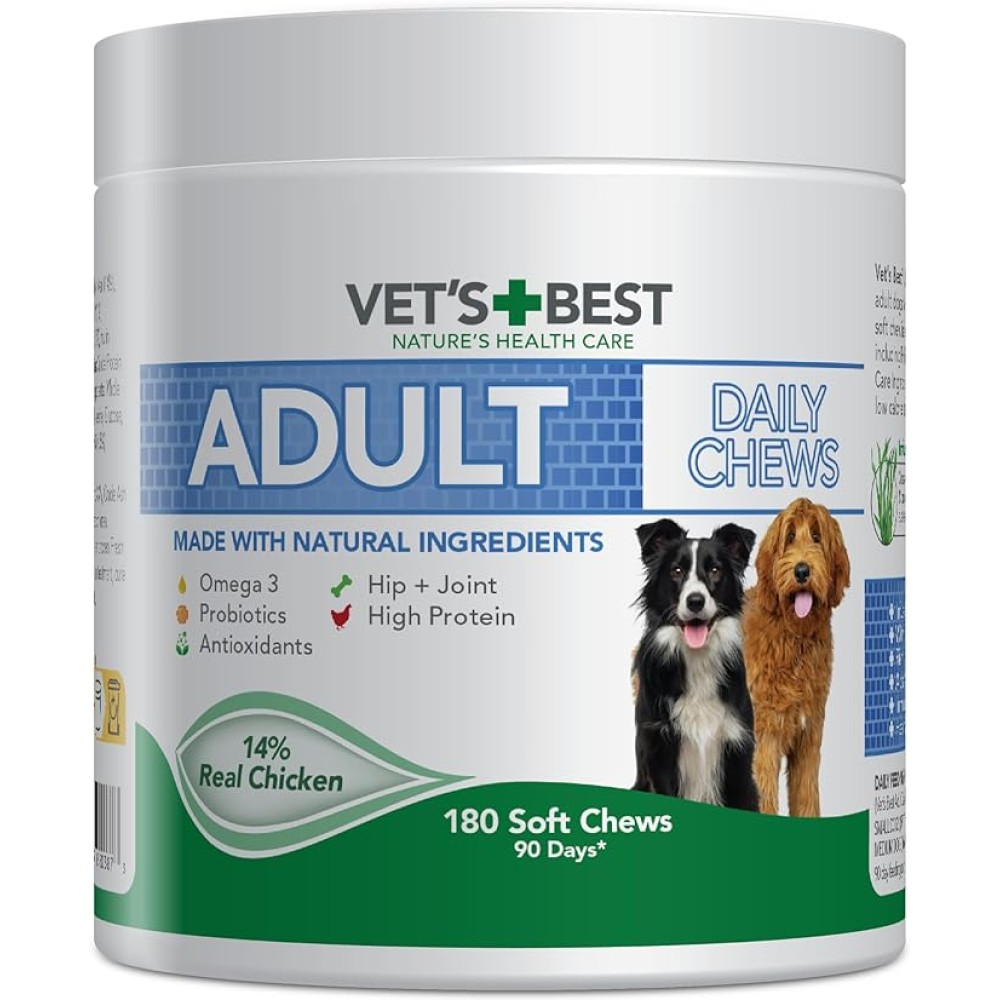 Vet's Best Συμπλήρωμα Διατροφής Πολυβιταμίνες για Ενήλικες Σκύλους 180tbs