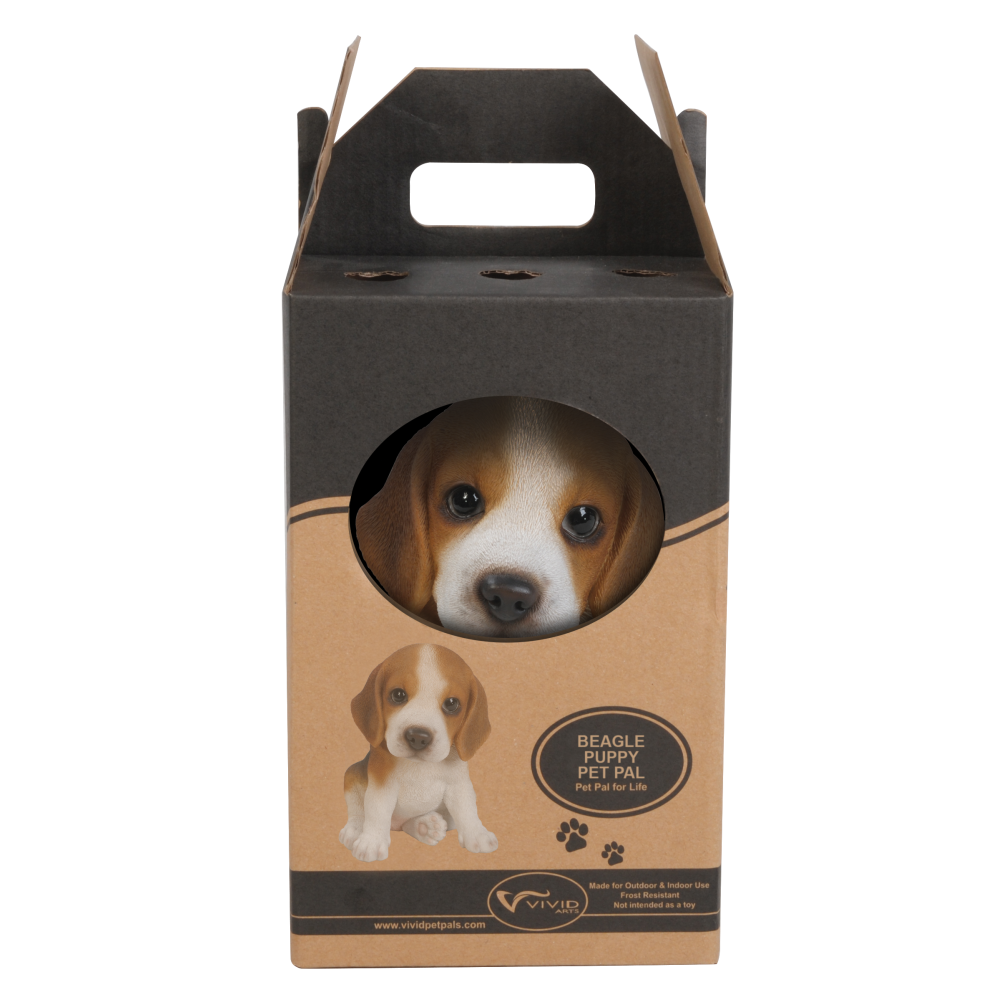 Διακοσμητικό Ομοίωμα Σκύλου από Ρητίνη Real Life Beagle Puppy 16cm