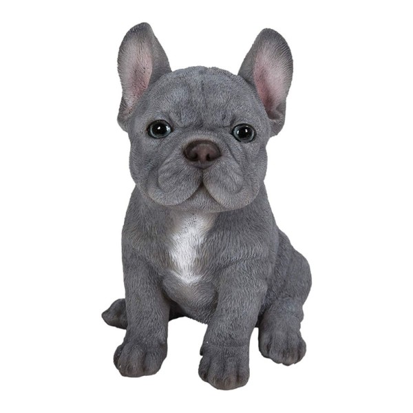 Διακοσμητικό Ομοίωμα Σκύλου από Ρητίνη Real Life Blue French Bulldog Puppy 15cm