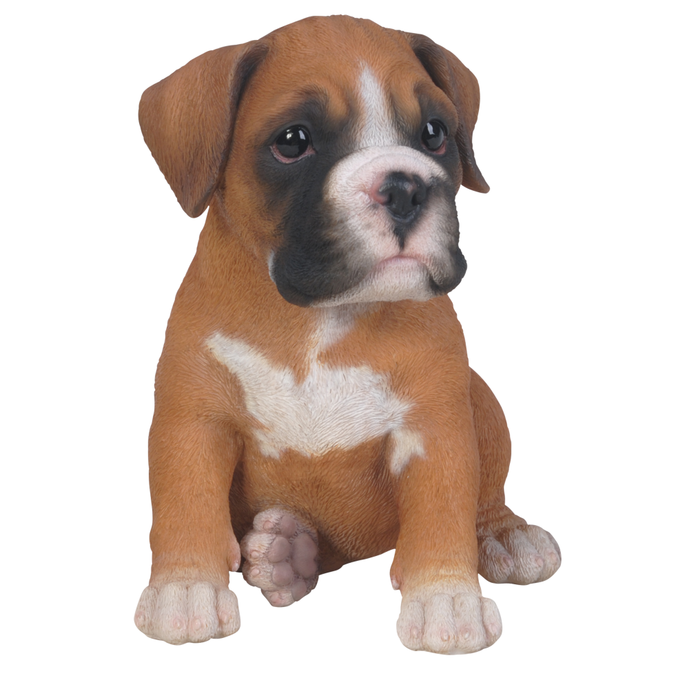 Διακοσμητικό Ομοίωμα Σκύλου από Ρητίνη Boxer Puppy 17cm