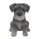 Διακοσμητικό Ομοίωμα Σκύλου από Ρητίνη Real Life Mini Schnauzer Puppy 17cm