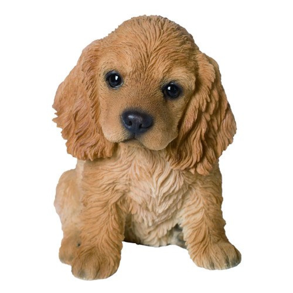 Διακοσμητικό Ομοίωμα Σκύλου από Ρητίνη Real Life Cocker Spaniel Puppy 17cm