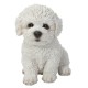 Διακοσμητικό Ομοίωμα Σκύλου από Ρητίνη Real Life Bichon Frise Puppy 17cm