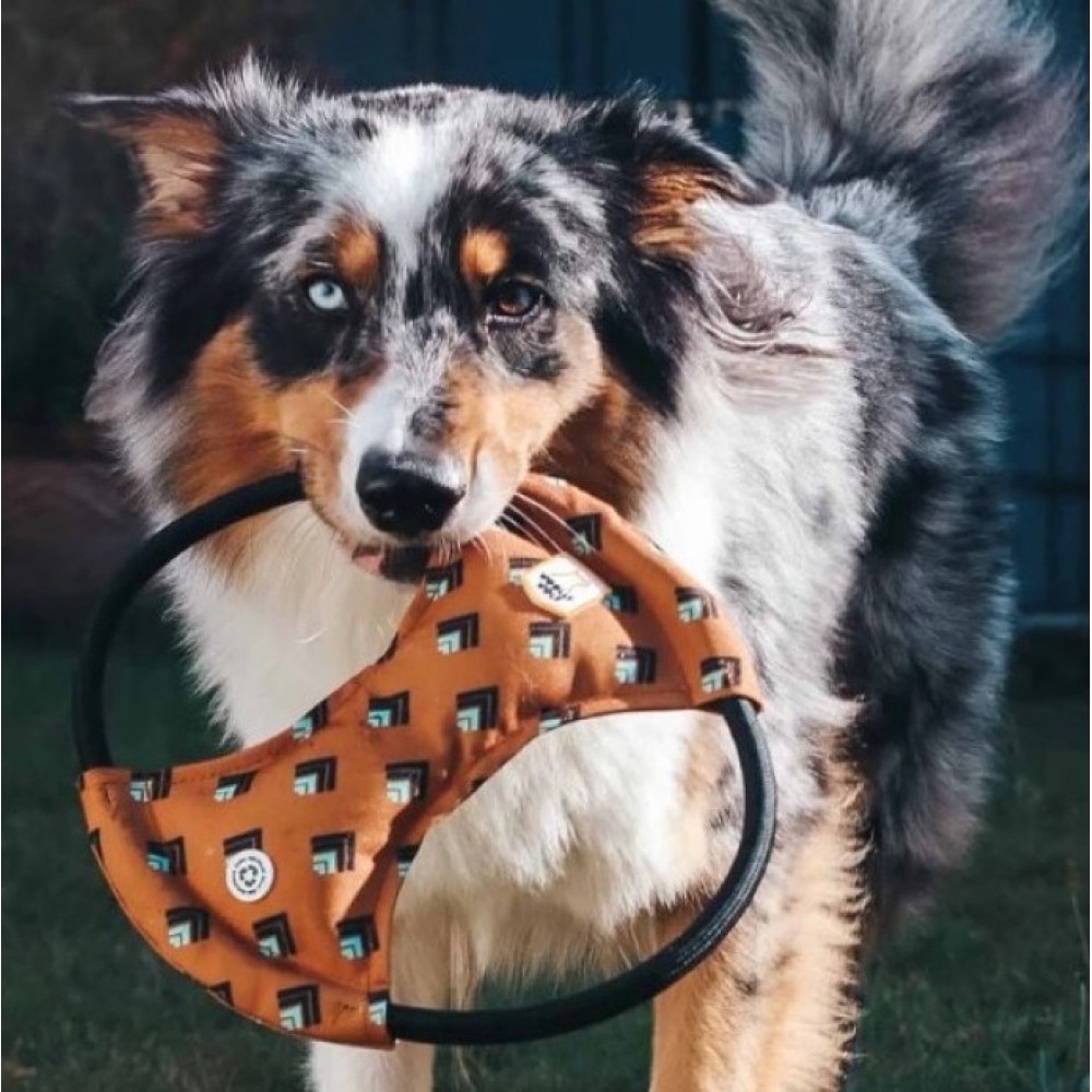 Woolly Wolf Παιχνίδι Squeaky Frisbee από Ανακυκλωμένα Υλικά Woodland