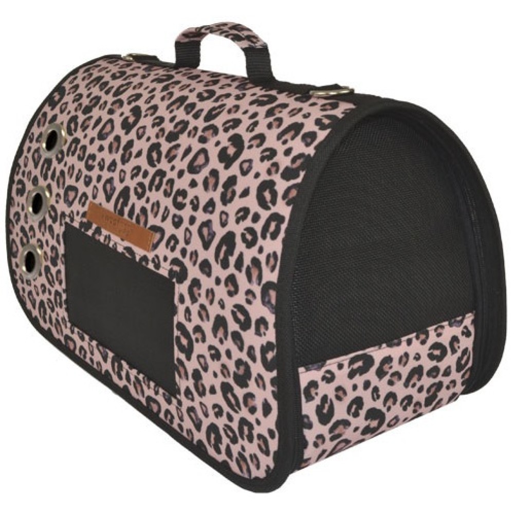 Υφασμάτινη Τσάντα Μεταφοράς Κατοικίδιου Leopard Pink - Ιδανική για Αεροπλάνο