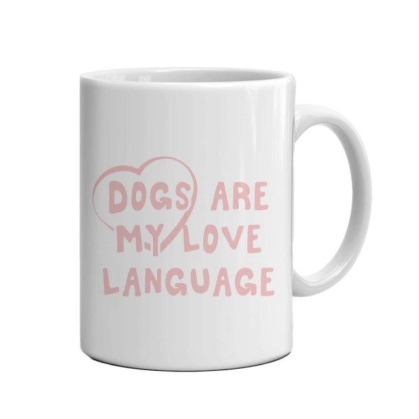 Κούπα από Πορσελάνη Dogs Are My Love Language