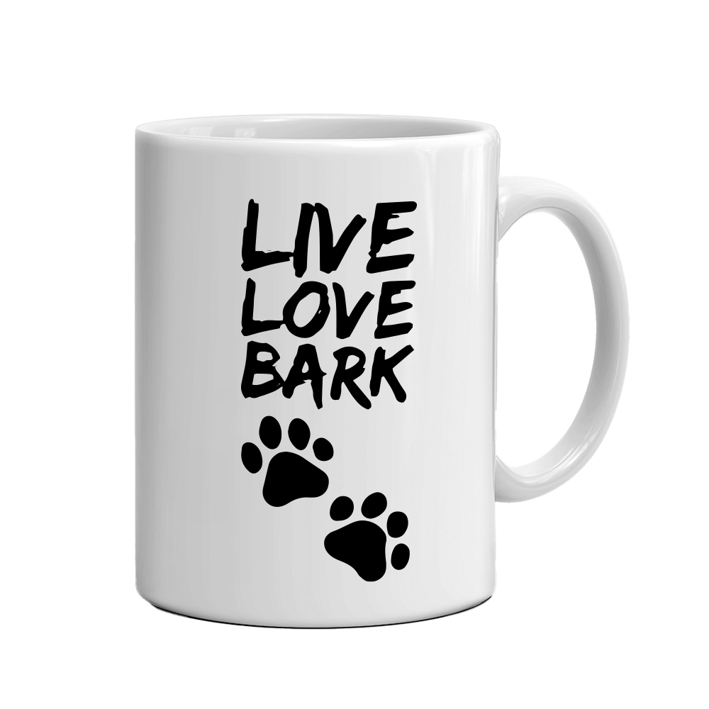 Κούπα από Πορσελάνη Live Love Bark