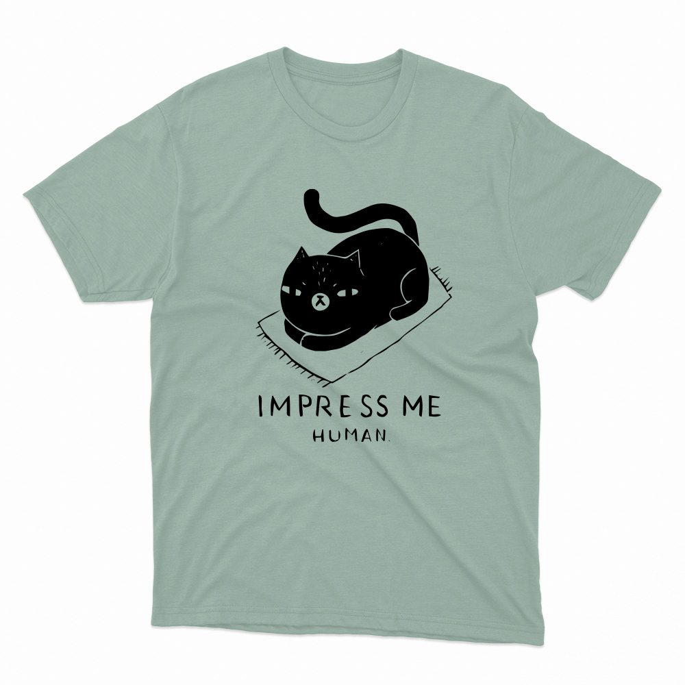 Unisex Οργανικό Πράσινο T-shirt Impress Me Human