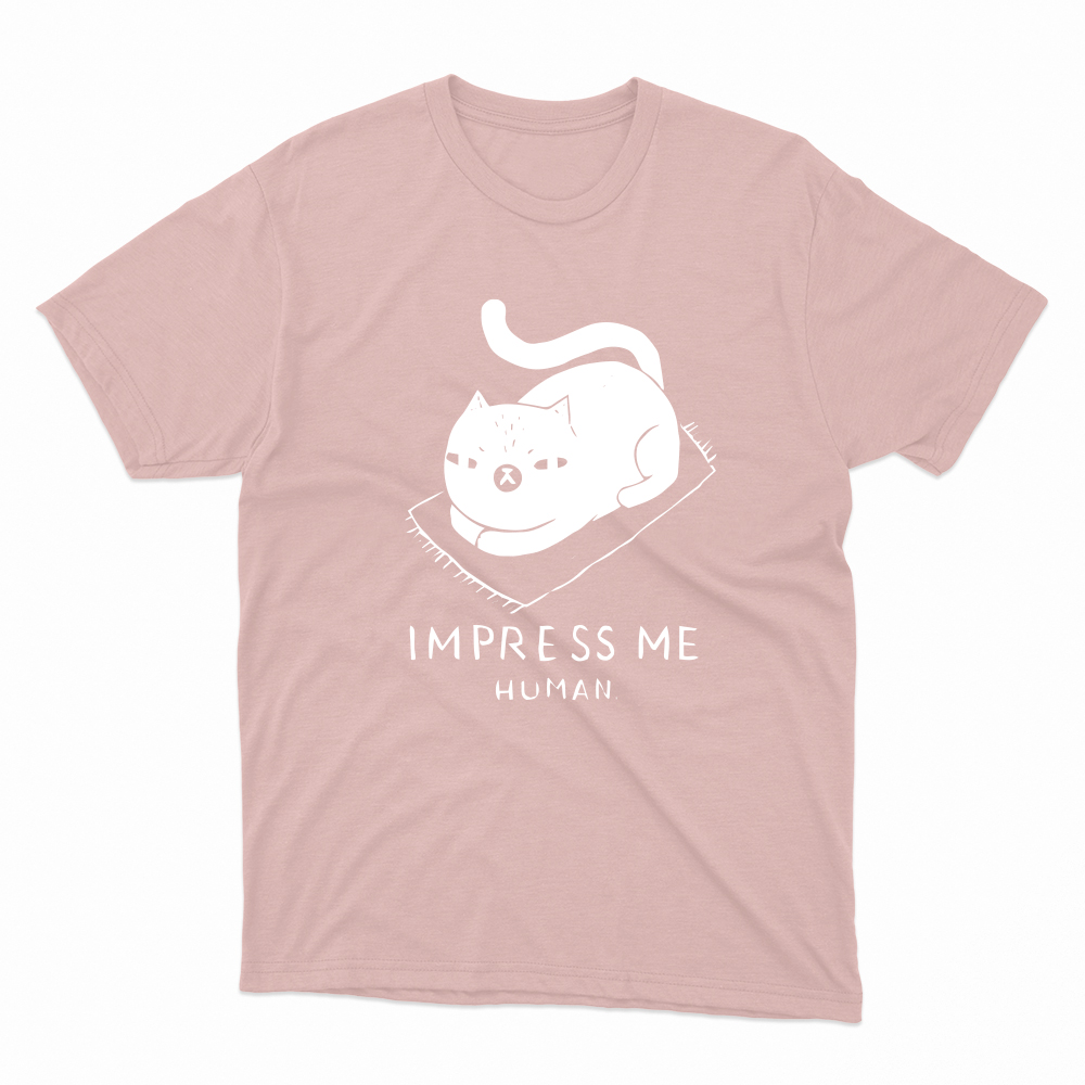Unisex Οργανικό Ροζ T-shirt Impress Me Human