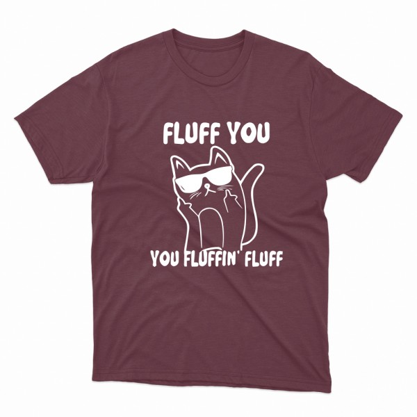 Unisex Οργανικό Μπορντό T-shirt Fluff You