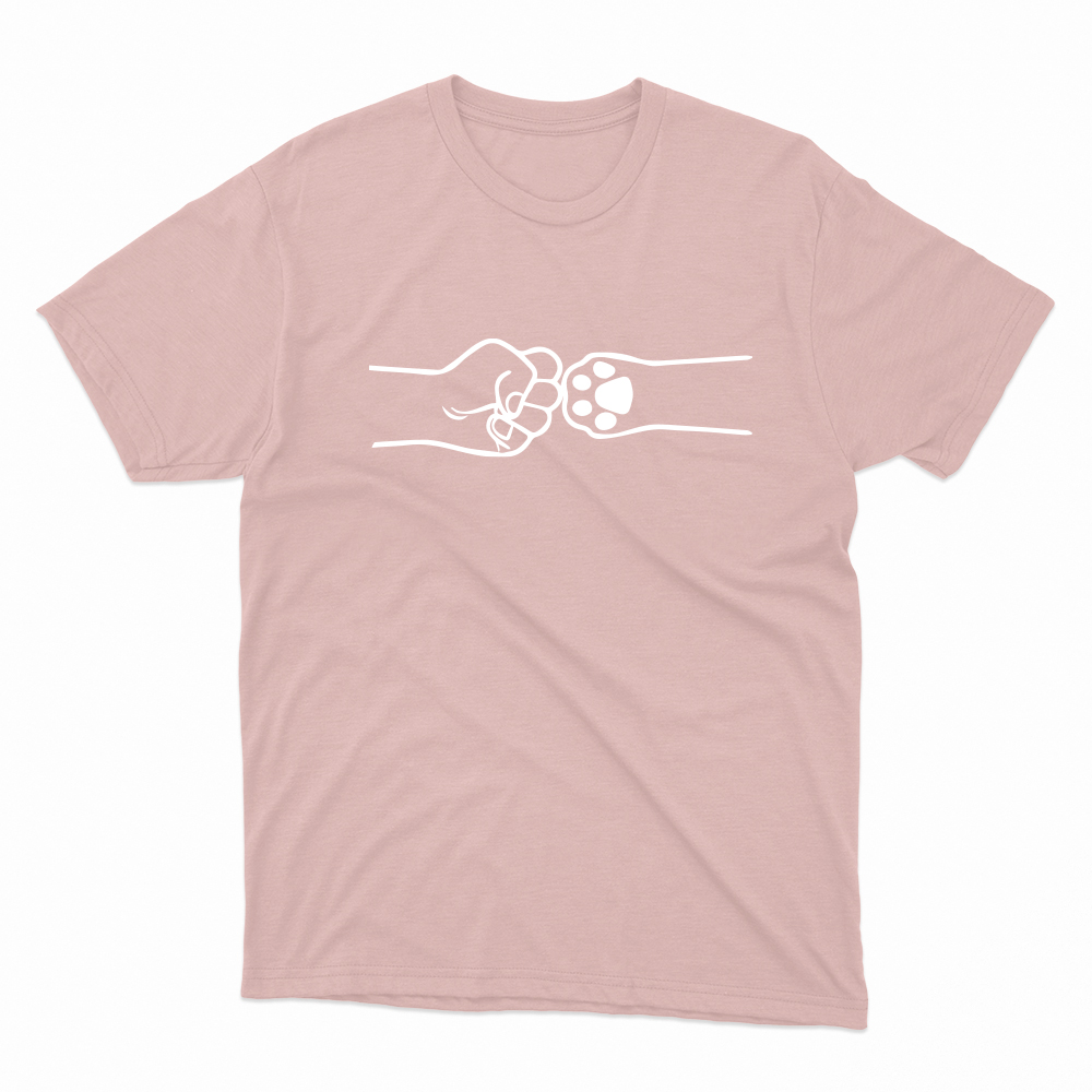 Unisex Οργανικό Ροζ T-shirt Paw Punch