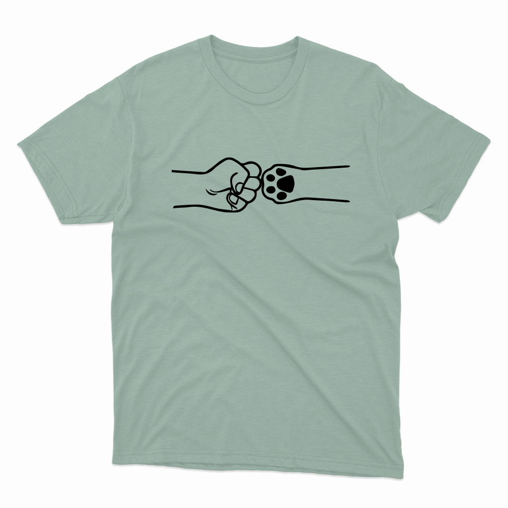 Unisex Οργανικό Πράσινο T-shirt Paw Punch