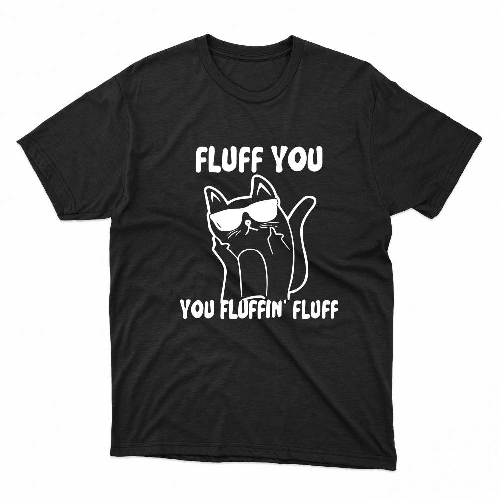 Unisex Οργανικό Μαύρο T-shirt Fluff You