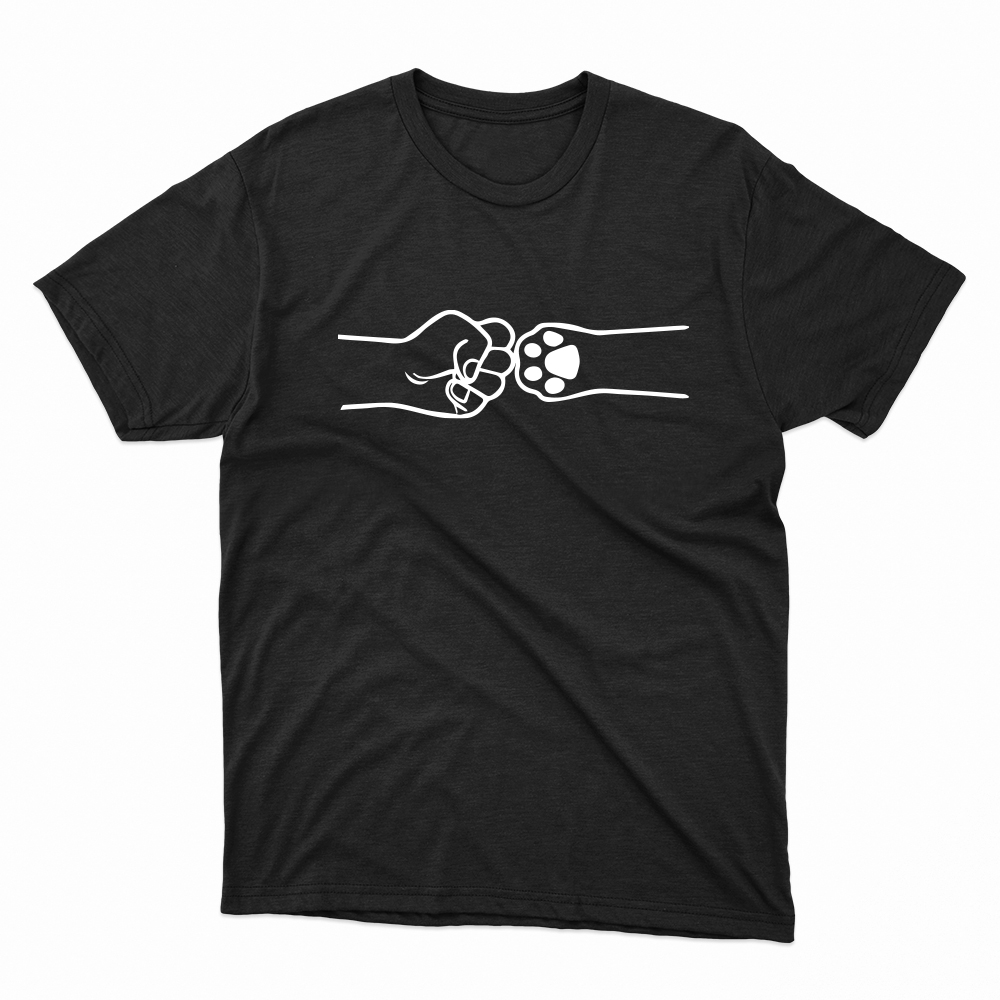 Unisex Οργανικό Μαύρο T-shirt Paw Punch
