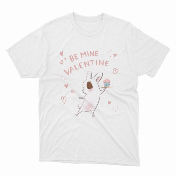Unisex Οργανικό Λευκό T-shirt Be Mine Valentine