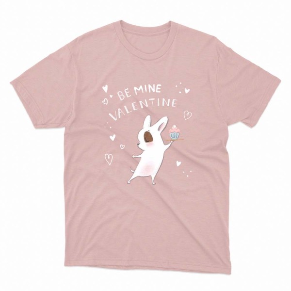 Unisex Οργανικό Ροζ T-shirt Be Mine Valentine