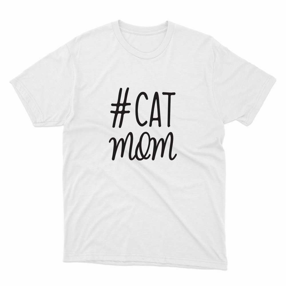 Unisex Οργανικό Λευκό T-shirt Cat Mom