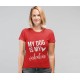 Unisex Οργανικό Κόκκινο T-shirt My Dog is My Valentine